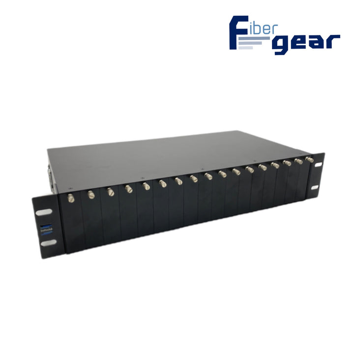 16-Slot Rack Mount Chassis for 10/100M Module Card Type Media Converter